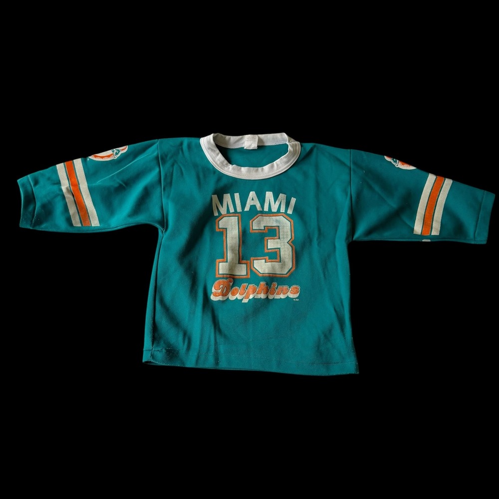 90's Hutch Miami Dolphins 13 Dan Marino Jersey Shirt Aqua Teal XXS USA Made